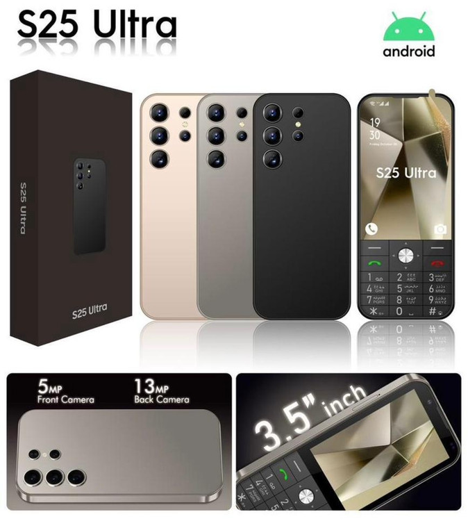 گوشی Uniwa مدل طرح سامسونگ S25 | دکمه ای (صفحه لمسی اندروید)