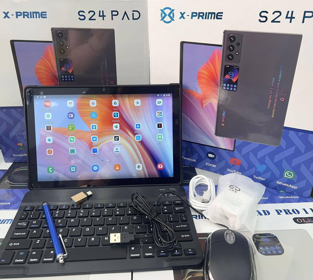 تبلت دانش آموزی ایکس پرایم مدل S24 Ultra |حافظه 256 گیگابایت با موس و کیبورد